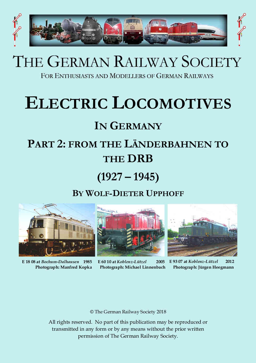 Cover image: Electric locomotives in Germany. <br>Part 2: from the Länderbahnen to the DRB (1927-1945)